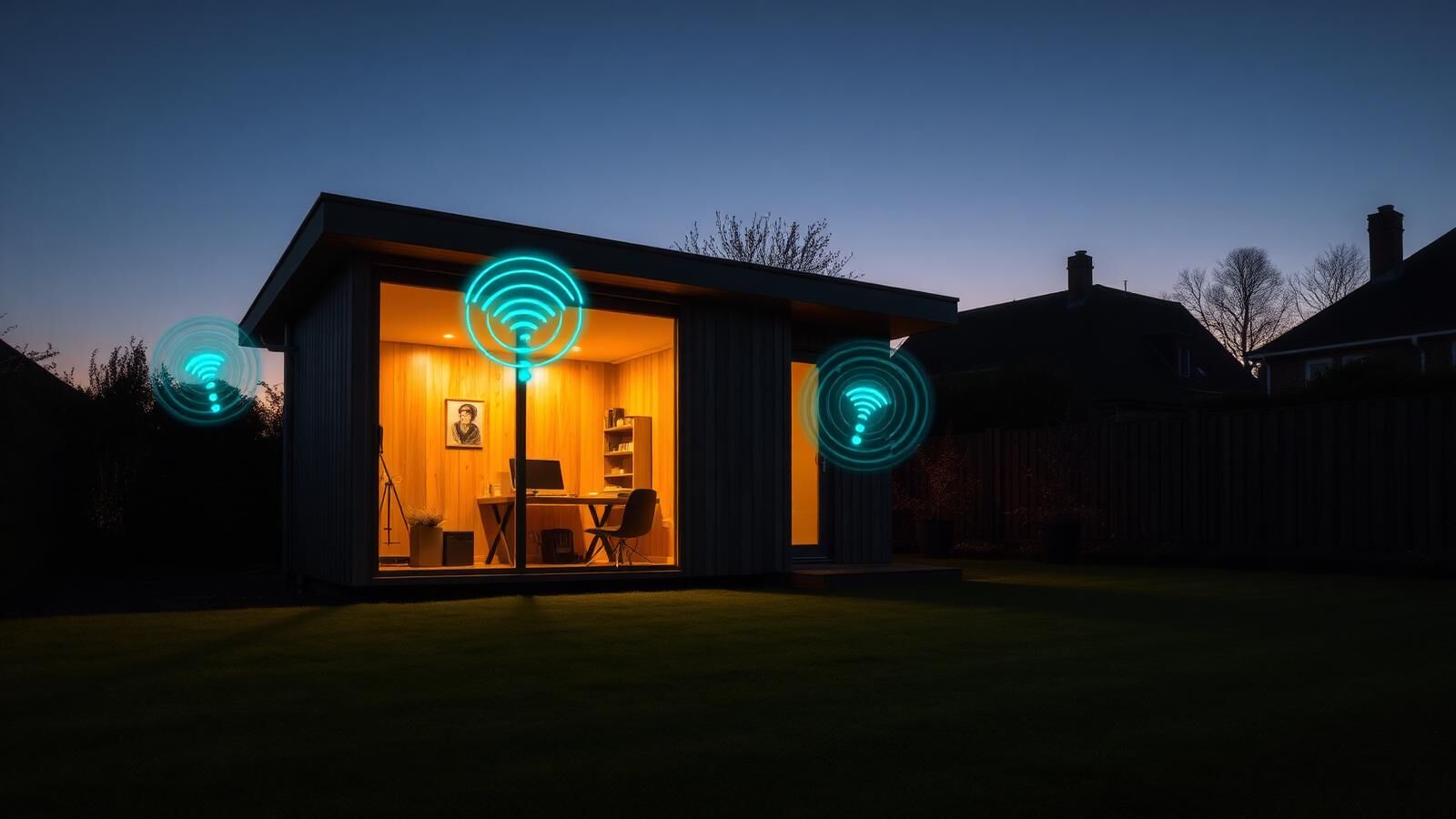 Garden office WiFi installation